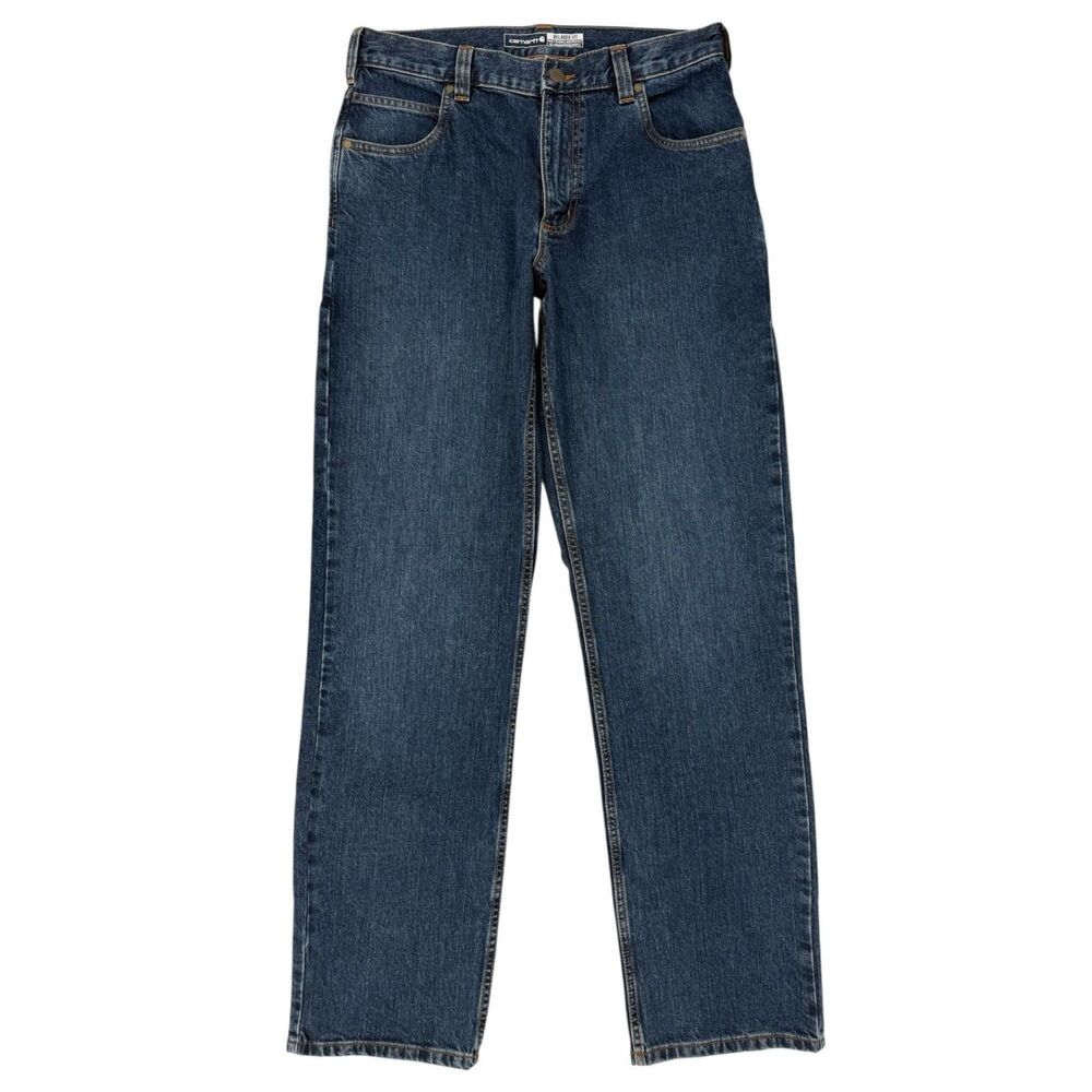 NWT Carhartt Men's Relaxed Fit 5-Pocket Jean BD5119-M Dark Wash 31x34